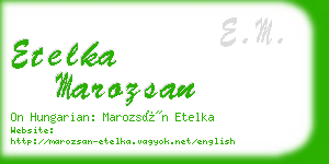 etelka marozsan business card